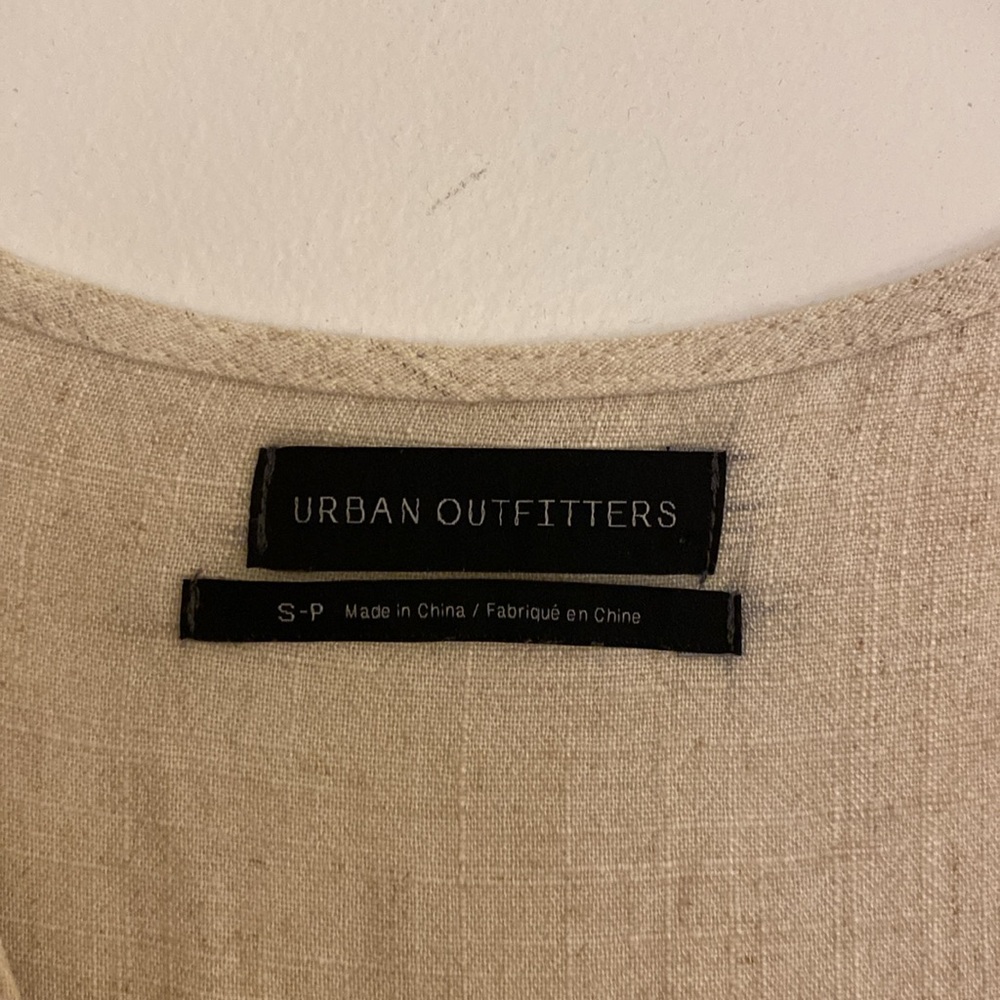 Beige Urban Outfitters T Shirt Linen Dress - Picture 2 of 3
